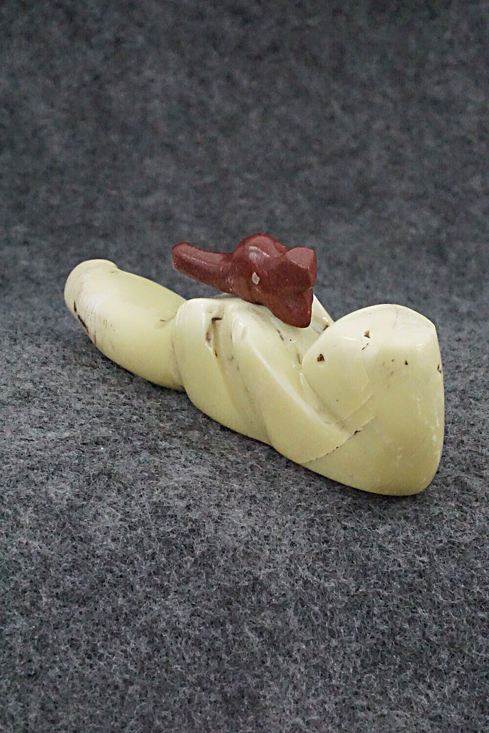 Otter with Cub Zuni Fetish Carving - Justin Red Elk