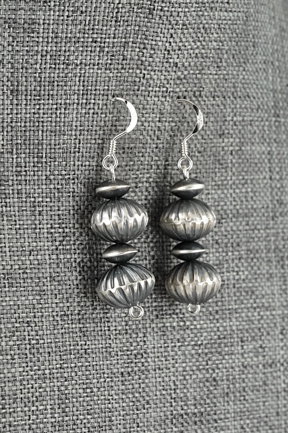 Sterling Silver Navajo Pearl Earrings - Preston Haley