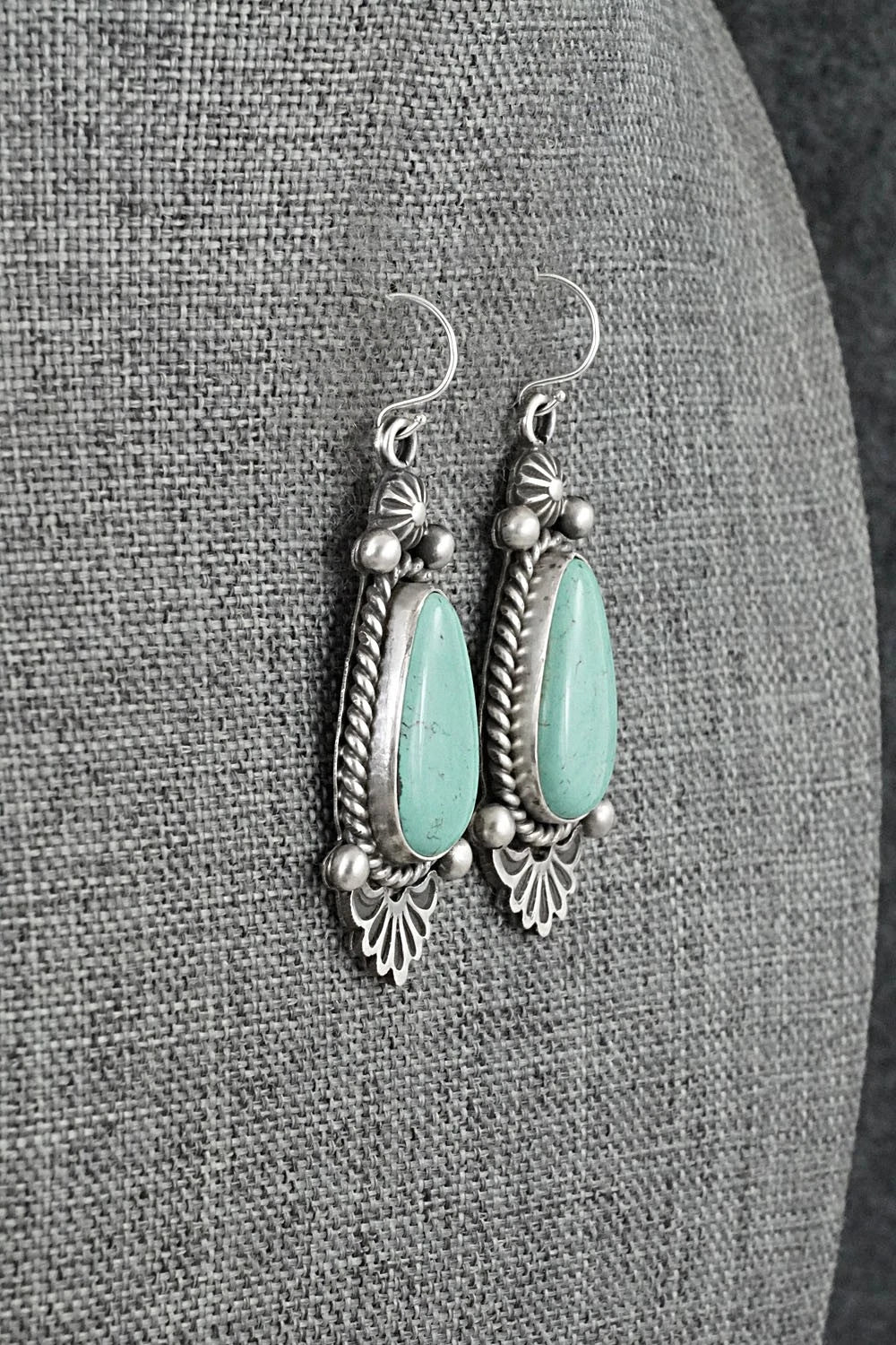 Turquoise & Sterling Silver Earrings - Michael Calladitto