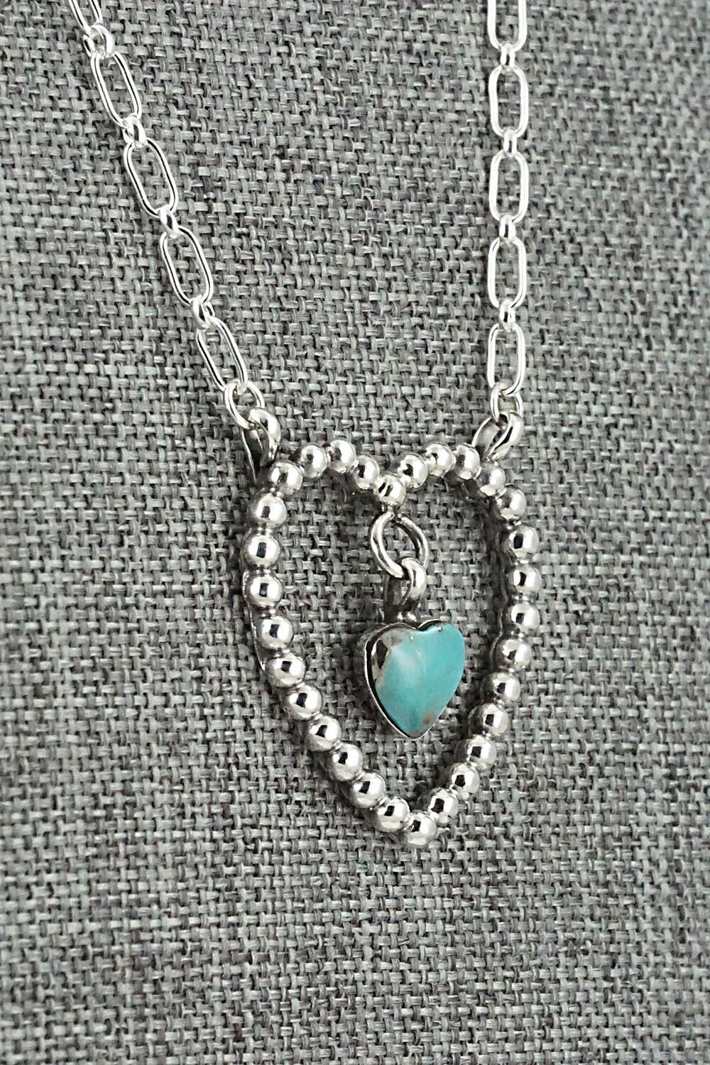 Turquoise & Sterling Silver Necklace - Franklin Johnson