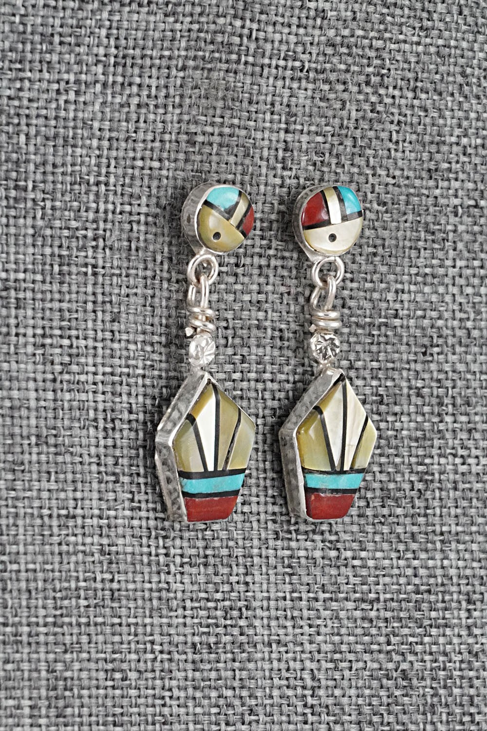 Multi-Stone Inlay & Sterling Silver Earrings - Ola Eriacho