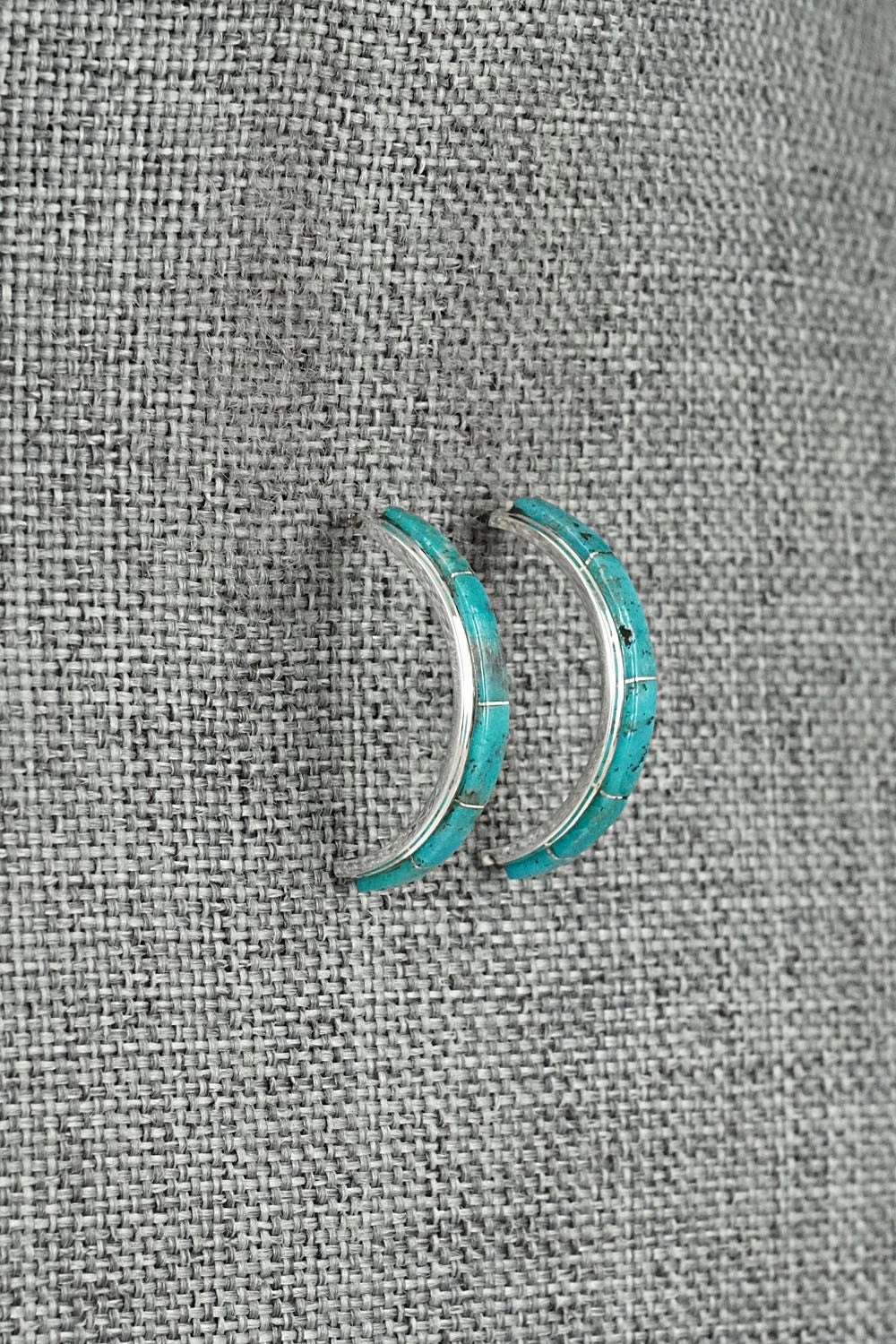 Turquoise & Sterling Silver Earrings - Gloria Waatsa