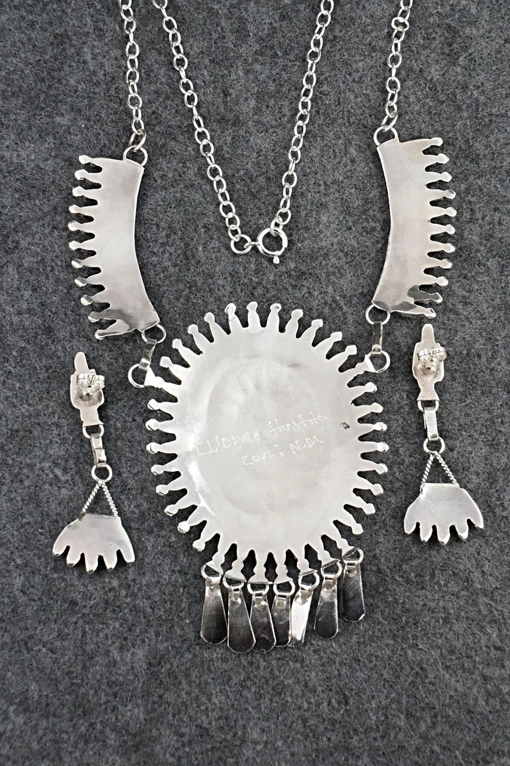 Turquoise & Sterling Silver Necklace Set - Evonne Hustito