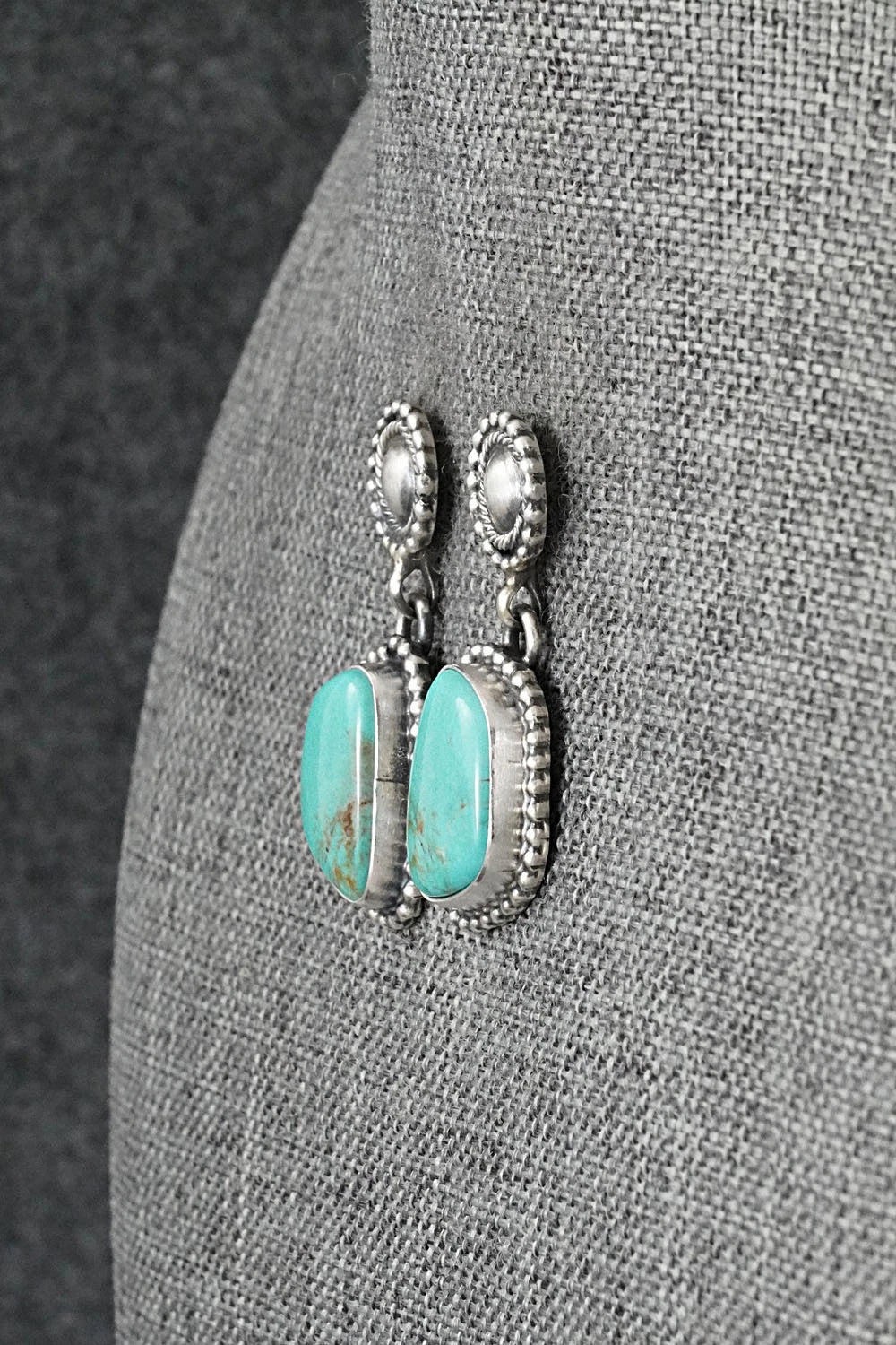 Turquoise & Sterling Silver Earrings - Darrin Livingston