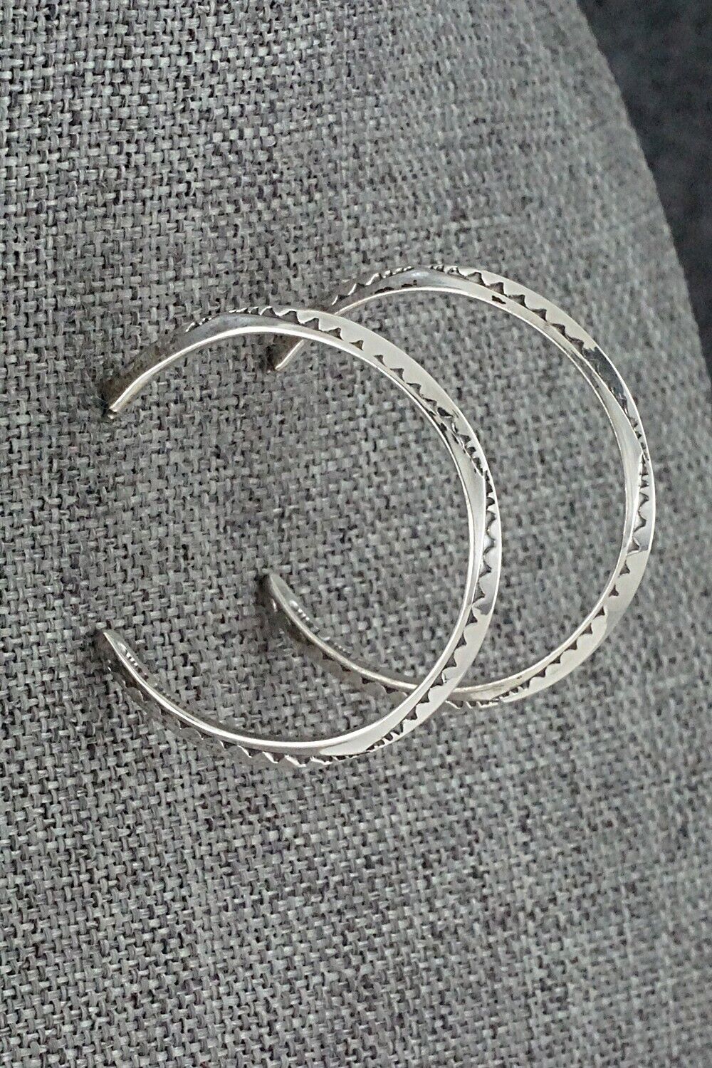 Sterling Silver Hoop Earrings - Elaine Tahe
