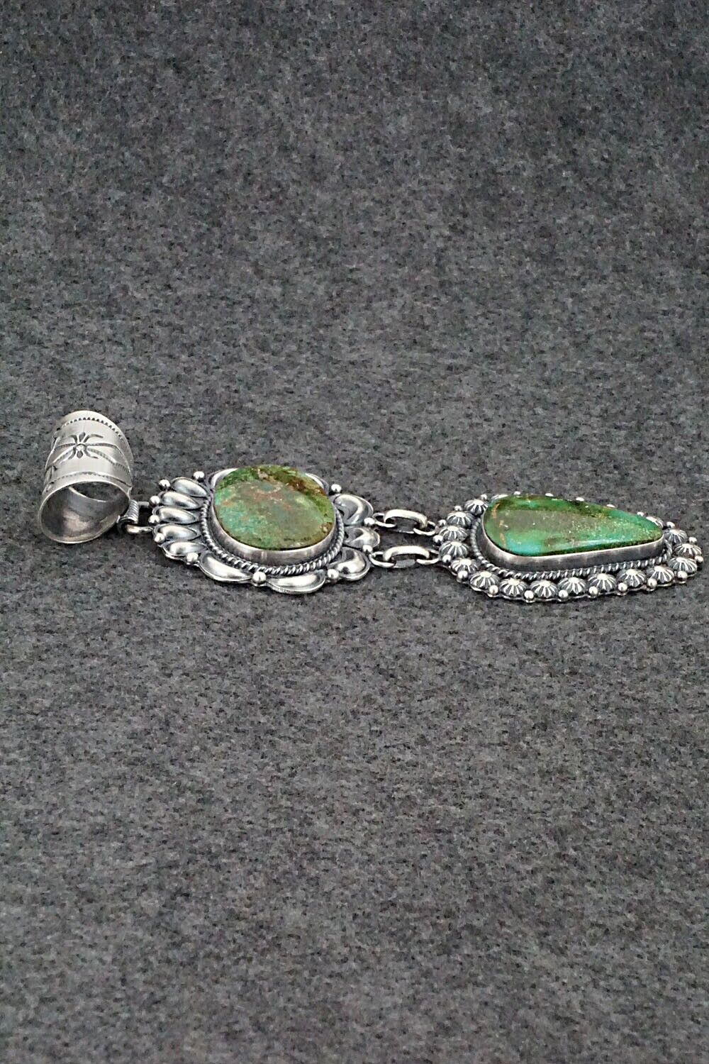 Turquoise & Sterling Silver Pendant - Raymond Delgarito