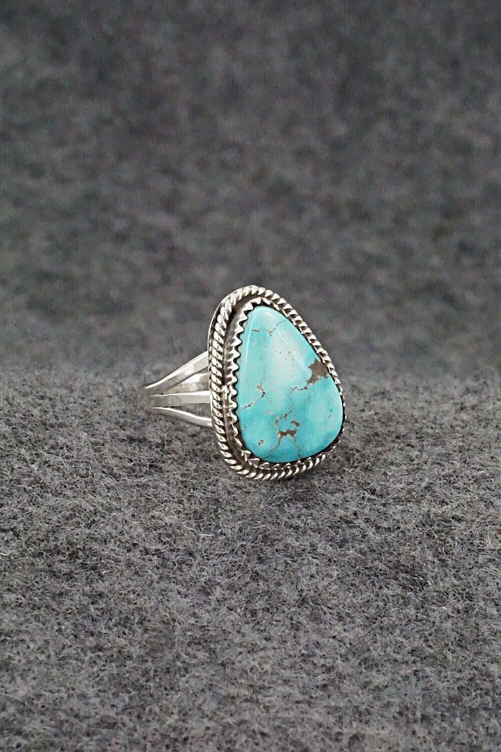 Turquoise & Sterling Silver Ring - Tom Dinetso - Size 7