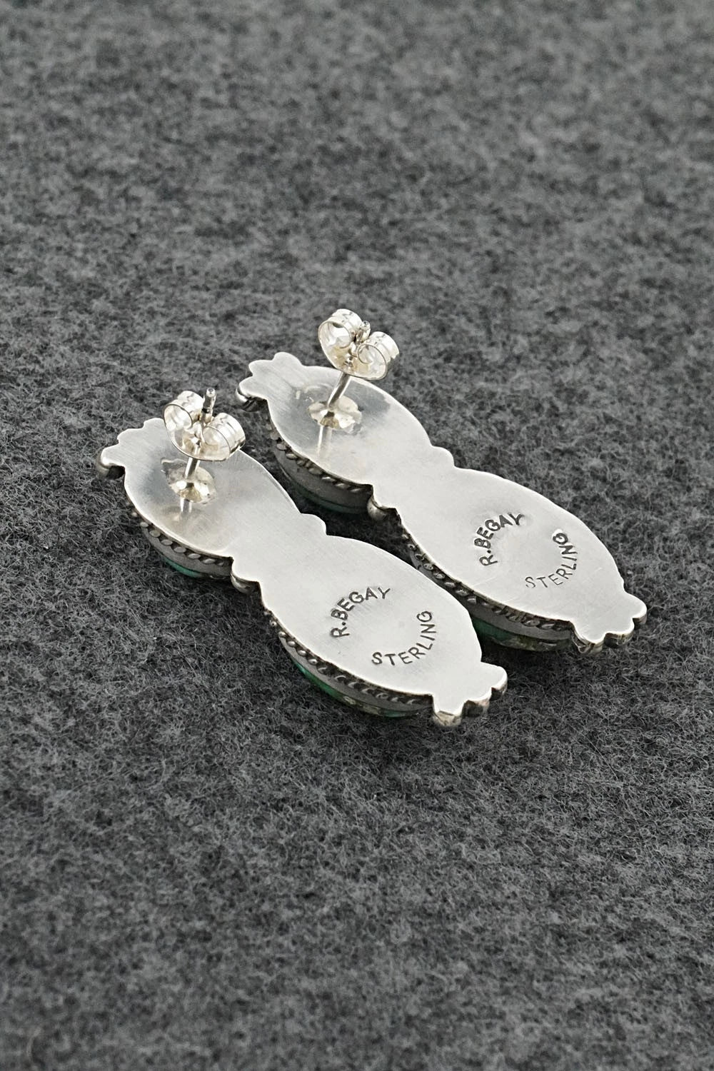 Turquoise & Sterling Silver Earrings - Rena Begay