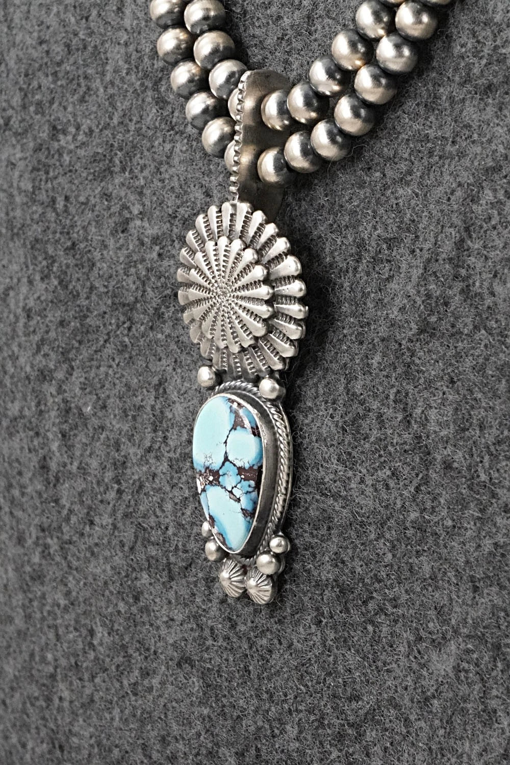 Turquoise & Sterling Silver Necklace - Tom Lewis
