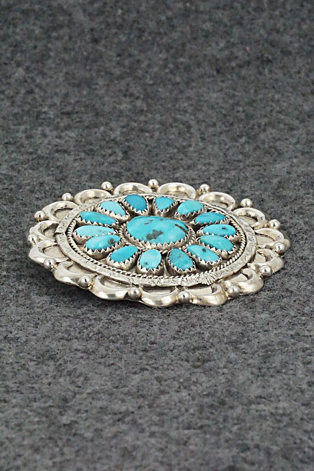 Sterling turquoise pendant/brooch hotsell