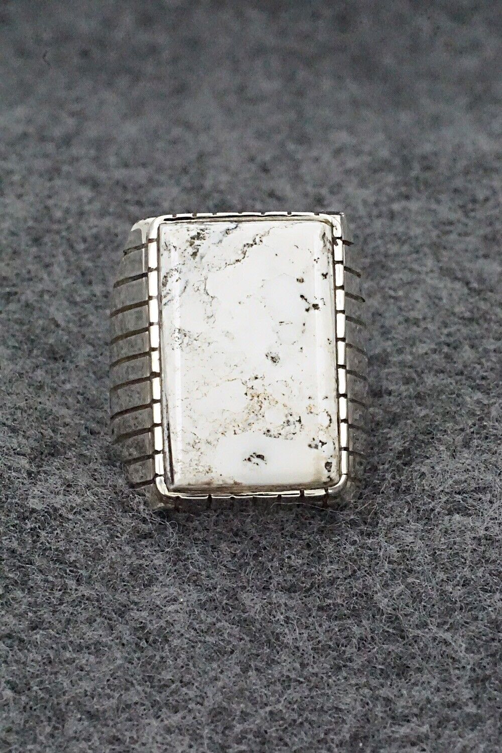 White Buffalo & Sterling Silver Ring - Trevor Jack - Size 9.5