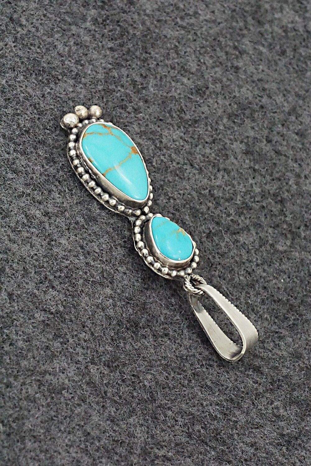 Turquoise & Sterling Silver Pendant - Jimmy Garcia