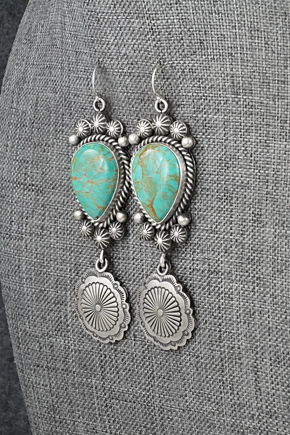 Turquoise & Sterling Silver Earrings - Michael Calladitto