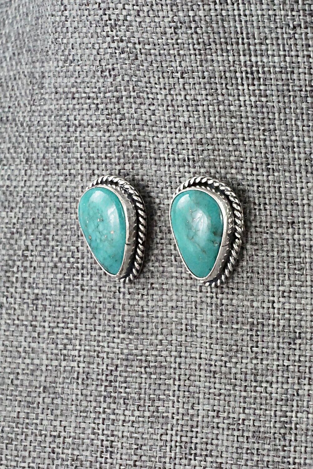 Turquoise & Sterling Silver Earrings - Marco Begaye