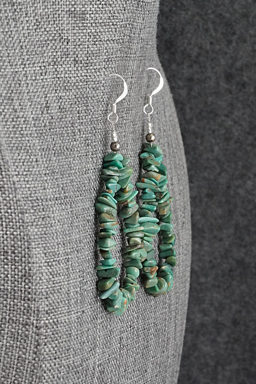 Turquoise & Sterling Silver Earrings - Doreen Jake