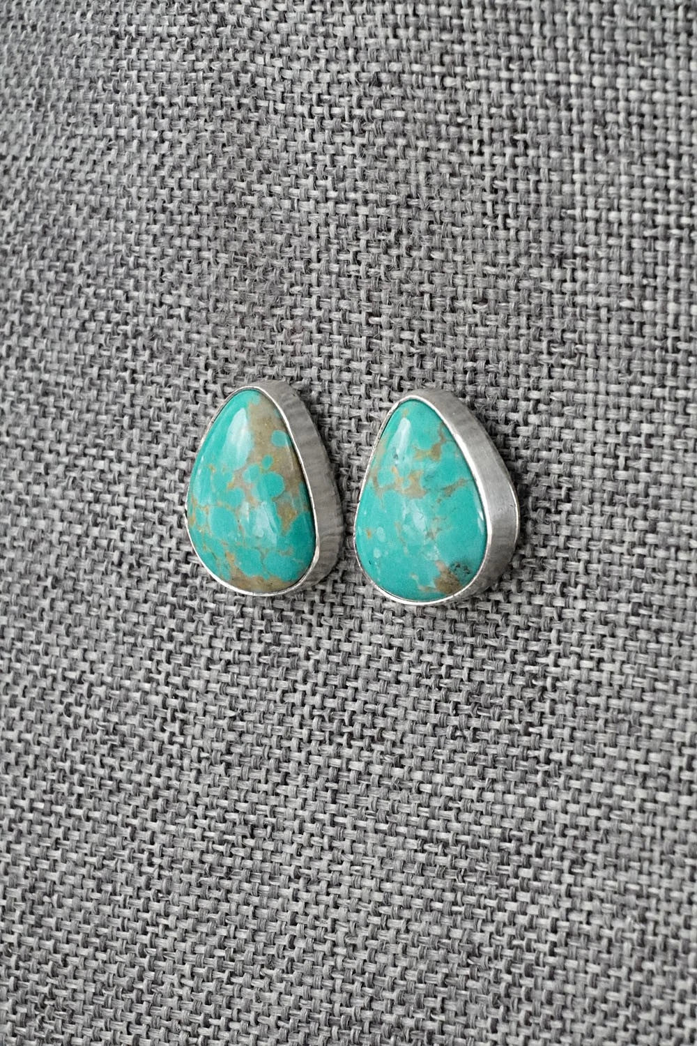 Turquoise & Sterling Silver Earrings - Rosemary Saunders