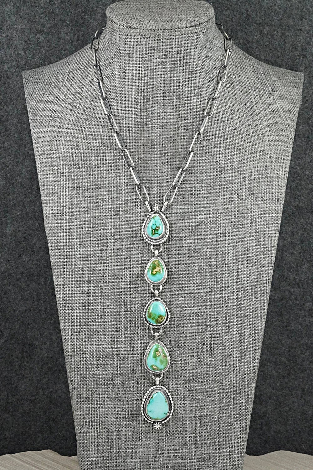 Turquoise & Sterling Silver Necklace - Bobby Johnson
