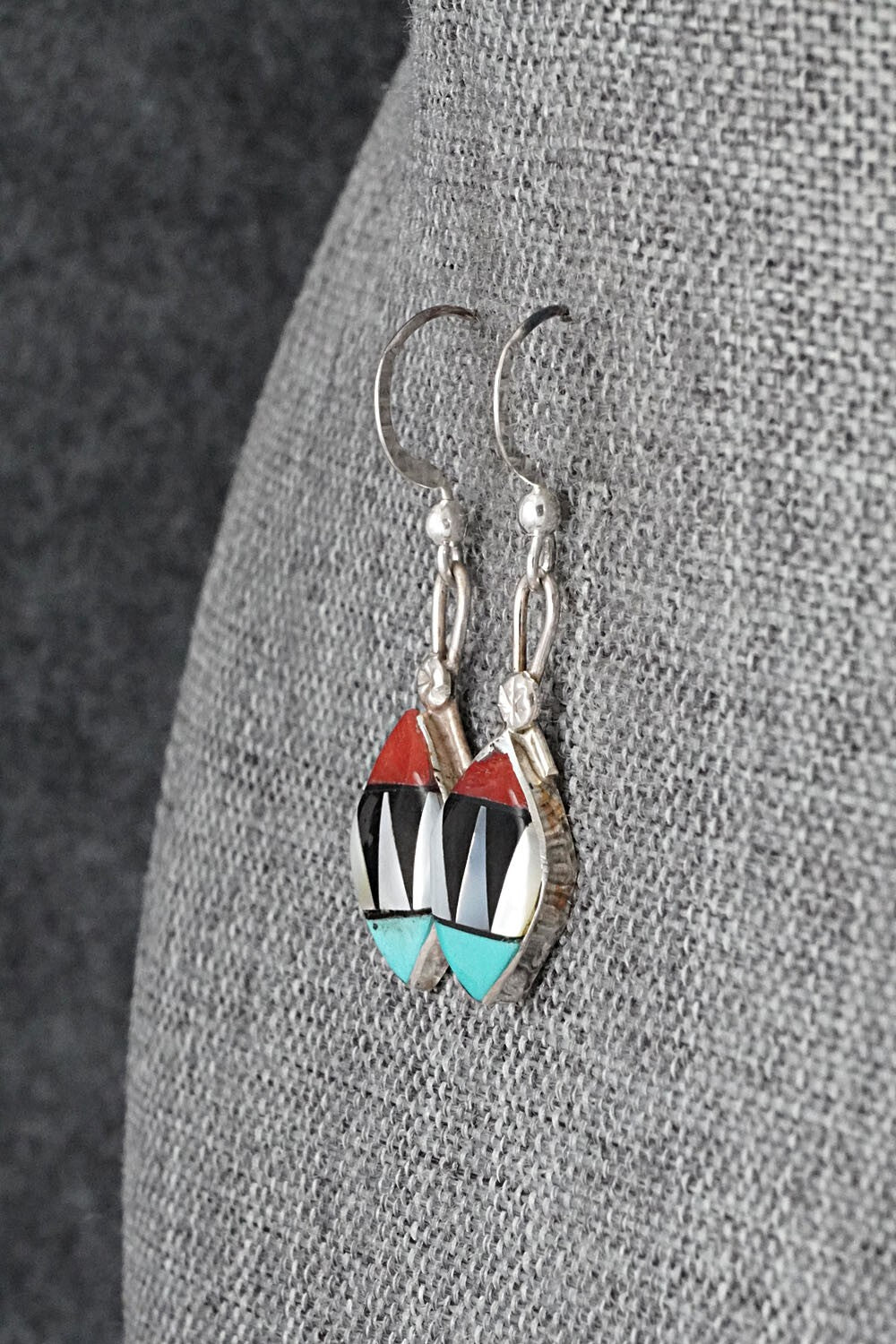 Multi-Stone Inlay & Sterling Silver Earrings - Ola Eriacho