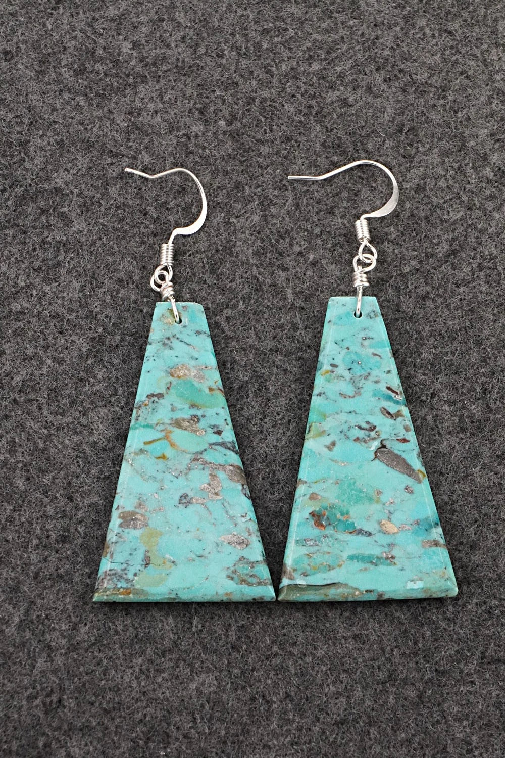 Turquoise & Sterling Silver Earrings - Lupe Lovato