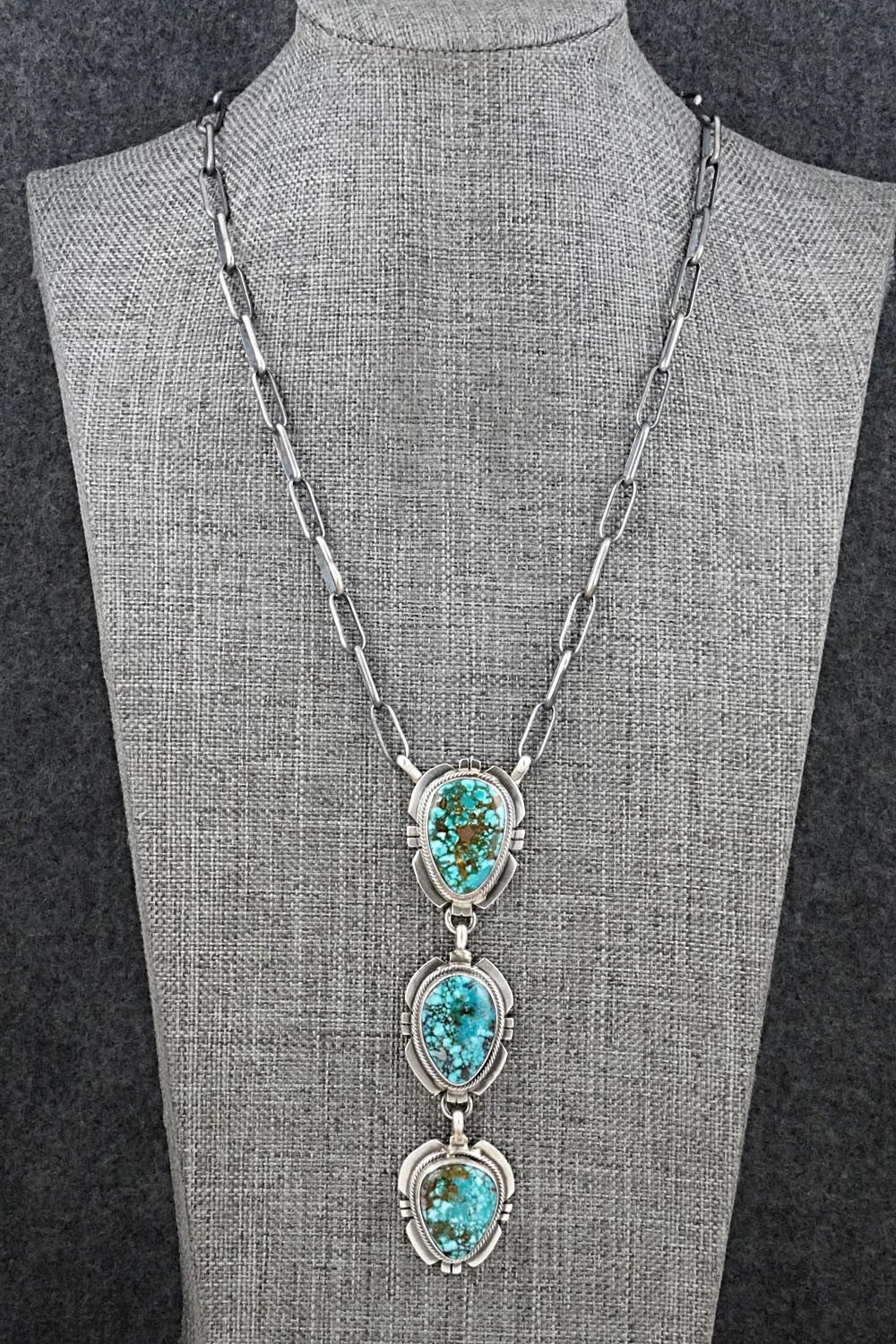 Turquoise & Sterling Silver Necklace - Randy Billy