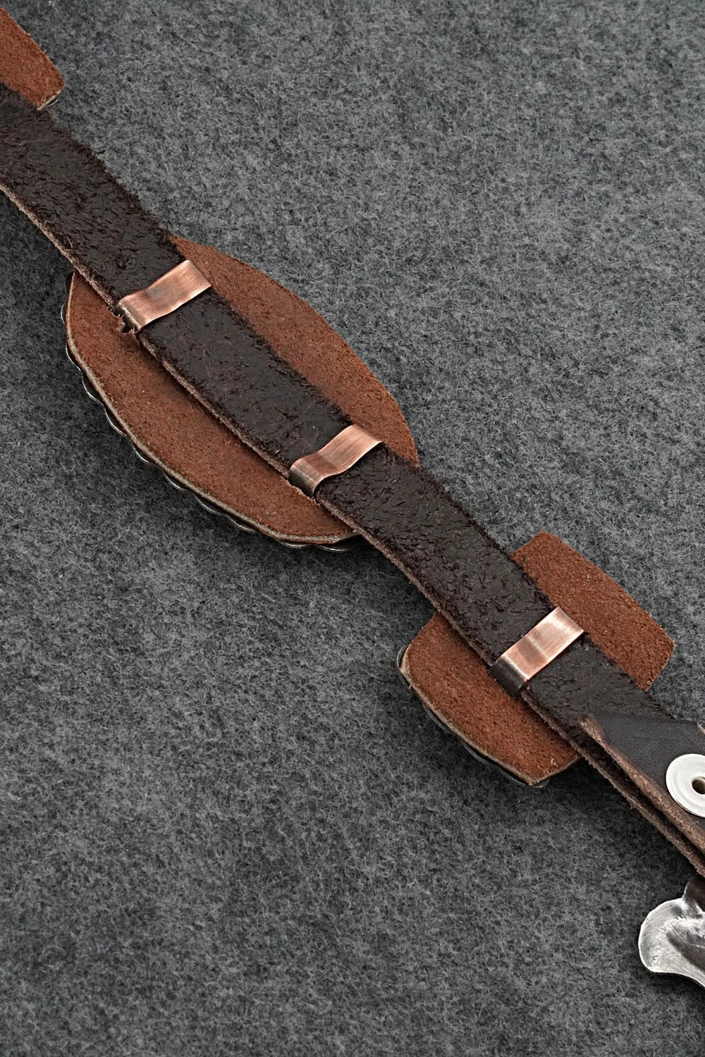 Sterling Silver & Leather Concho Belt - Dan Morgan
