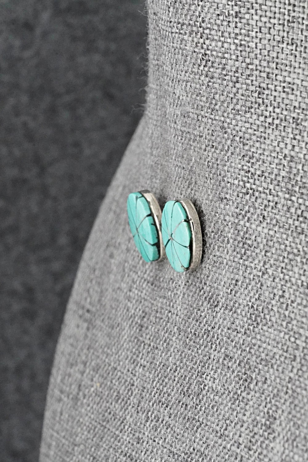 Turquoise & Sterling Silver Earrings - Johnson Laweka