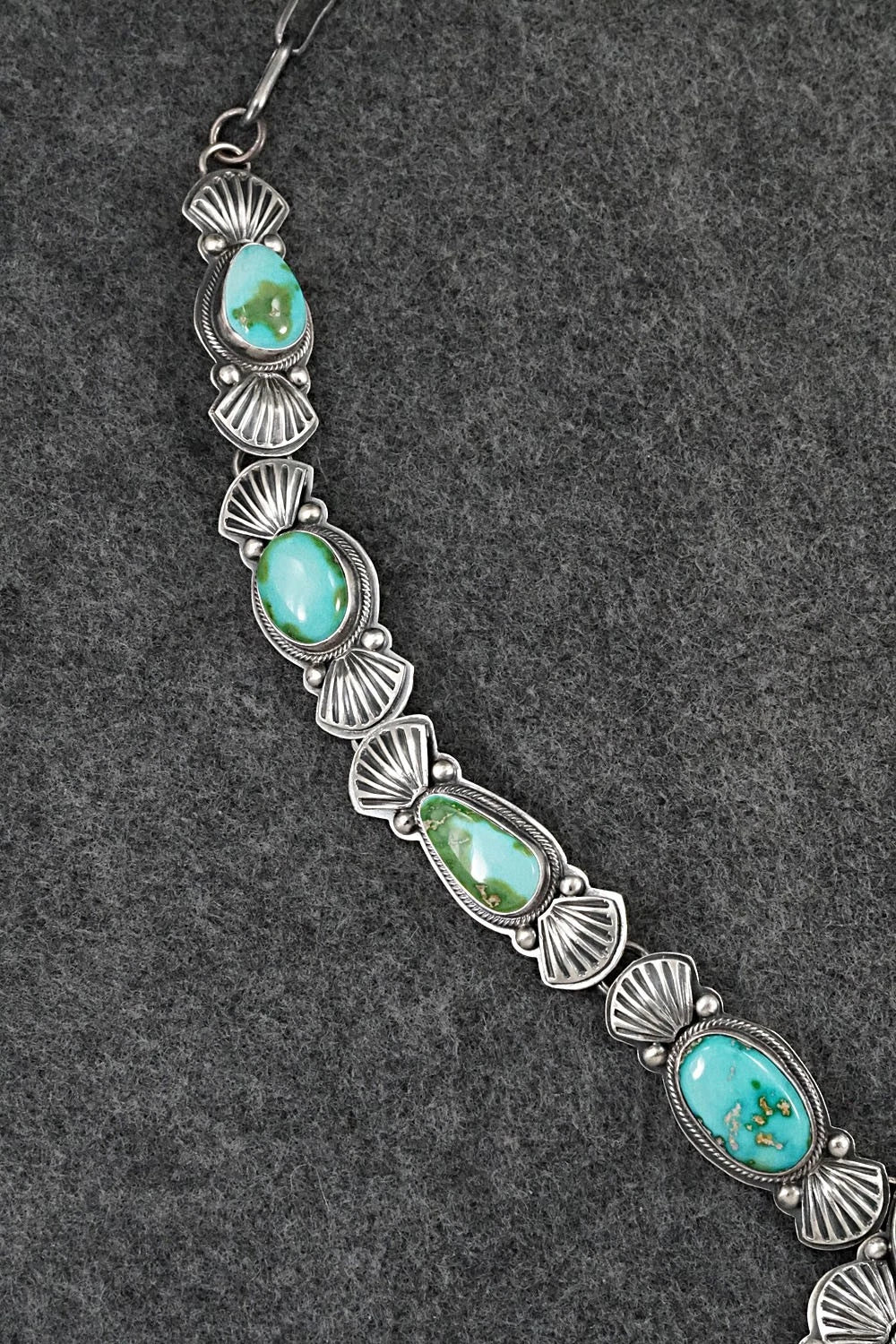 Turquoise & Sterling Silver Necklace and Earrings Set - Randy Boyd