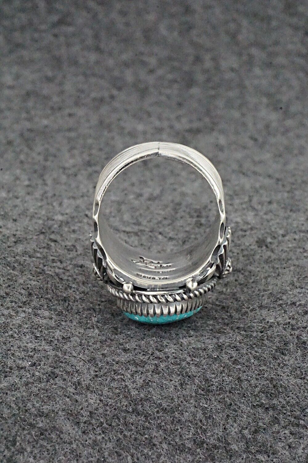 Turquoise & Sterling Silver Ring - Delbert Gordon - Size 11.5