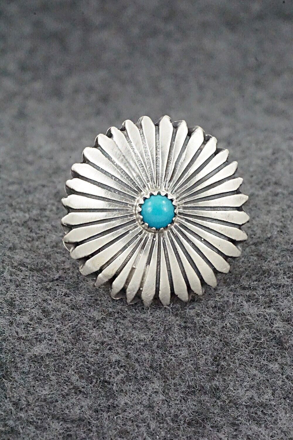 Turquoise & Sterling Silver Ring - Alice Rose Saunders - Size 8.5