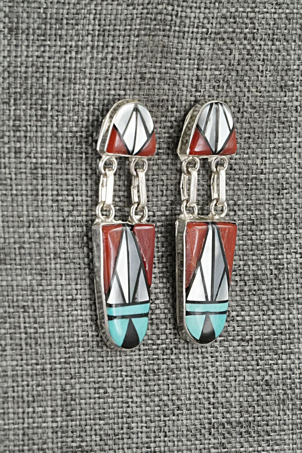 Multi-Stone & Sterling Silver Pendant and Earrings Set - Ola Eriacho