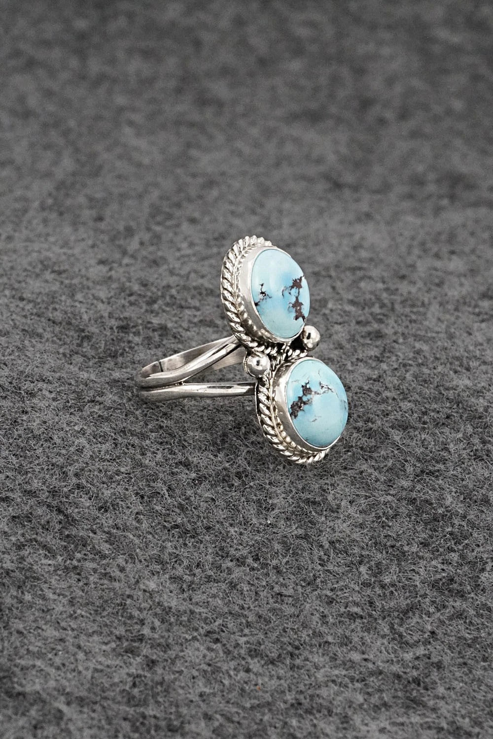 Turquoise & Sterling Silver Ring - Eugene Gruber - Size 6