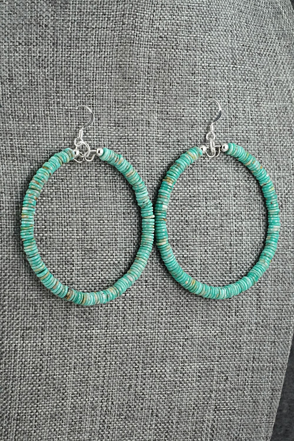 Turquoise & Sterling Silver Earrings - Doreen Jake