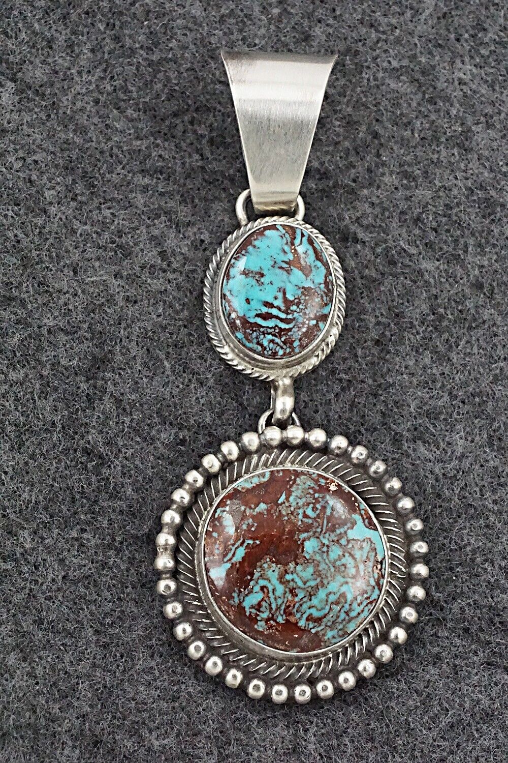 Turquoise & Sterling Silver Pendant - Darrin Livingston