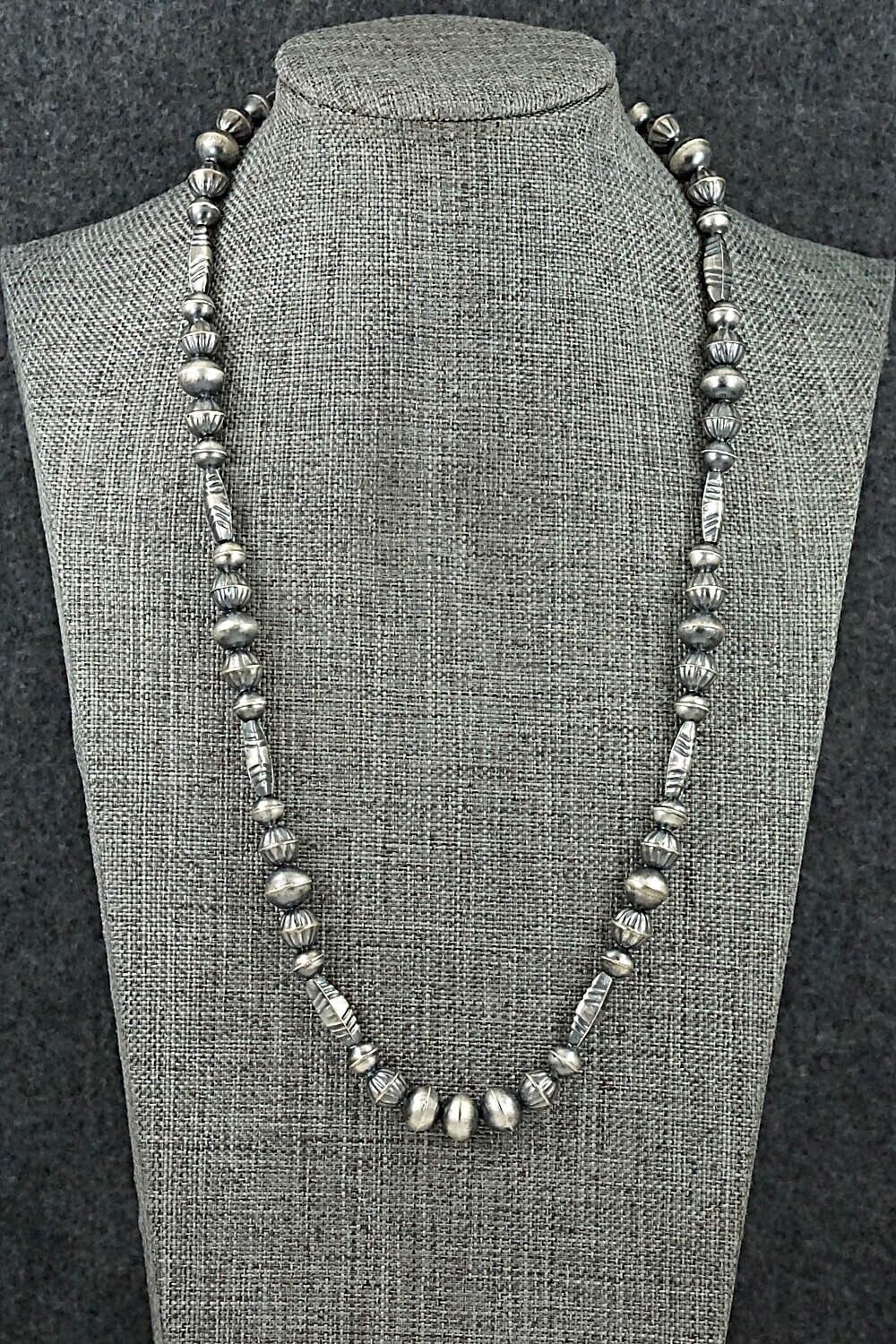 Sterling Silver Navajo Pearl Necklace 20" - Vintage