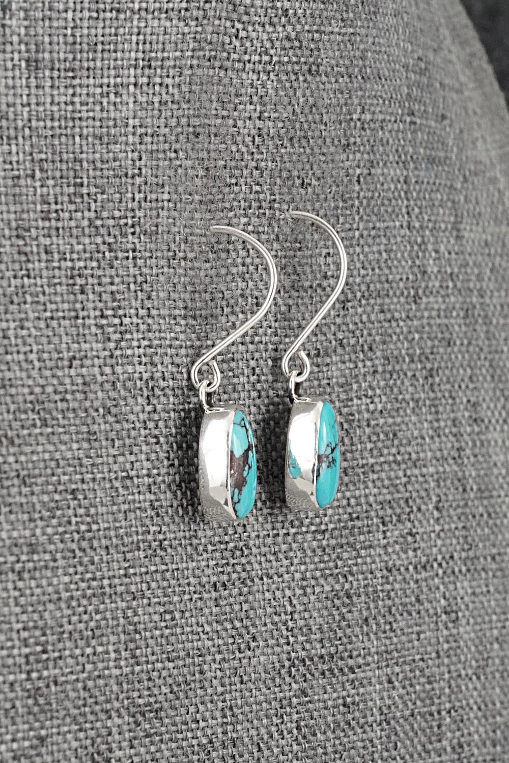 Turquoise & Sterling Silver Earrings - Eugene Gruber