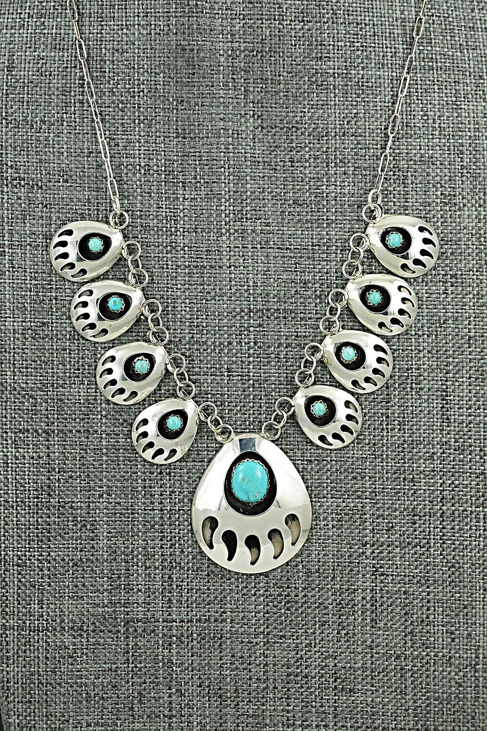 Turquoise & Sterling Silver Necklace - Leroy Parker