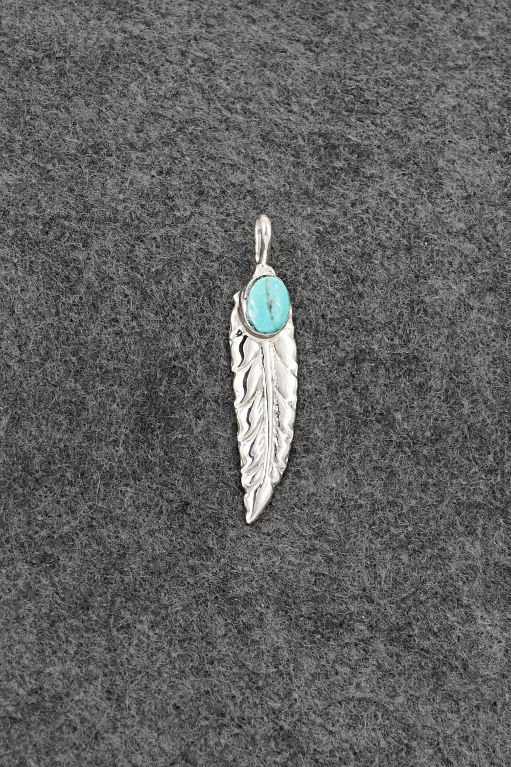 Turquoise & Sterling Silver Pendant - Joseph Martinez