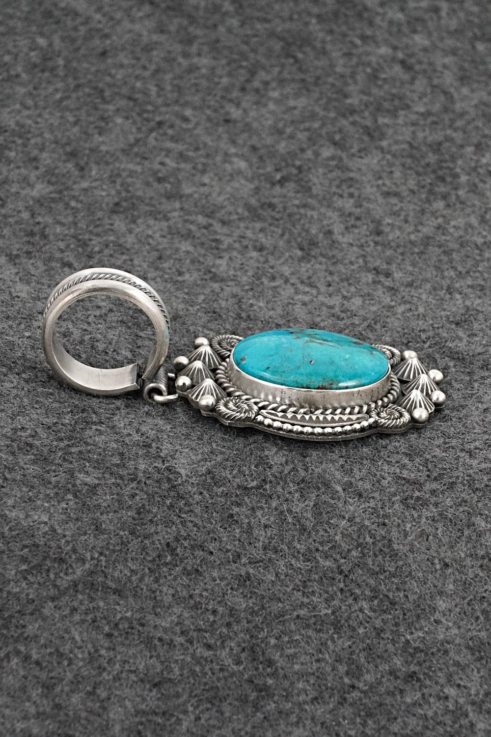 Turquoise & Sterling Silver Pendant - Michael Calladitto