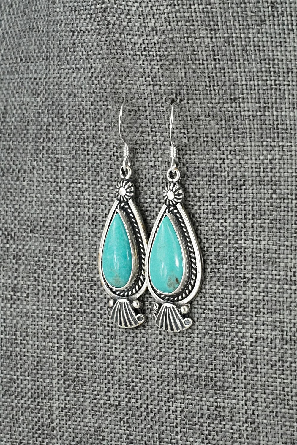 Turquoise & Sterling Silver Earrings - Verley Betone
