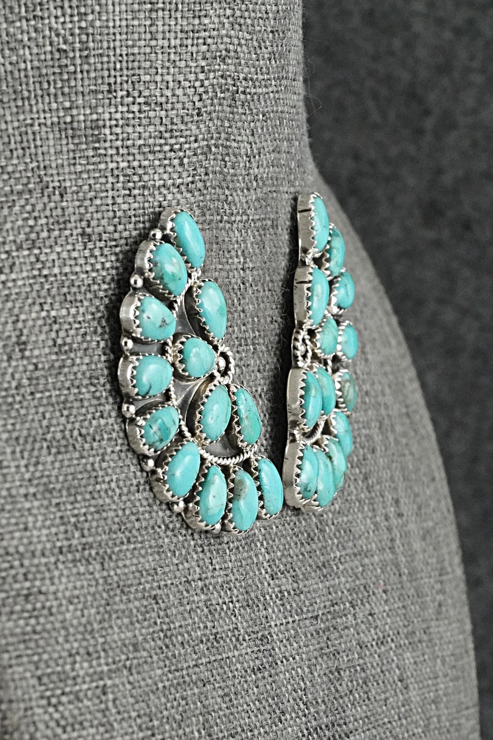 Turquoise & Sterling Silver Earrings - Gerald Mitchell