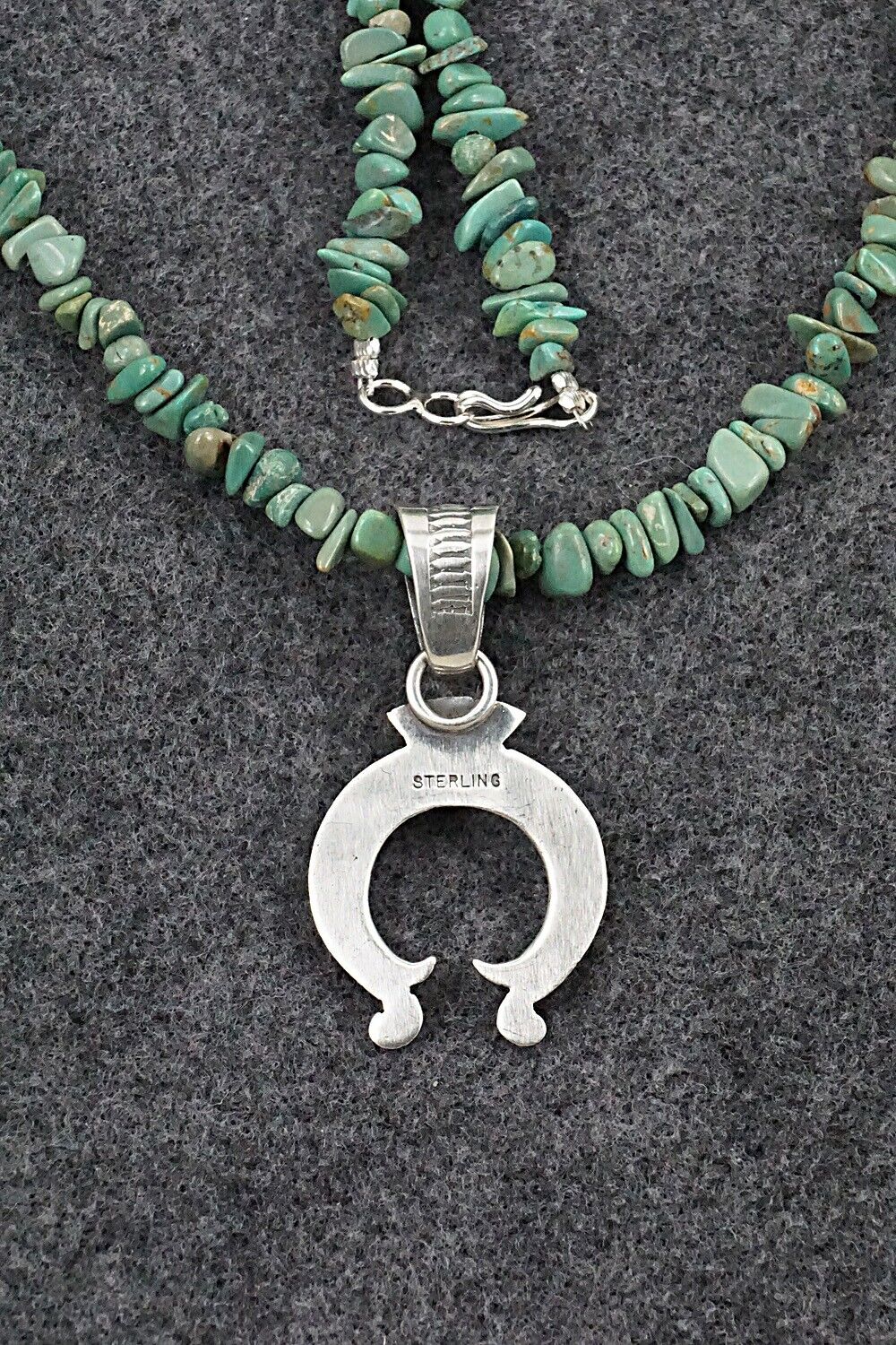 Turquoise & Sterling Silver Necklace 17" - Louise Joe