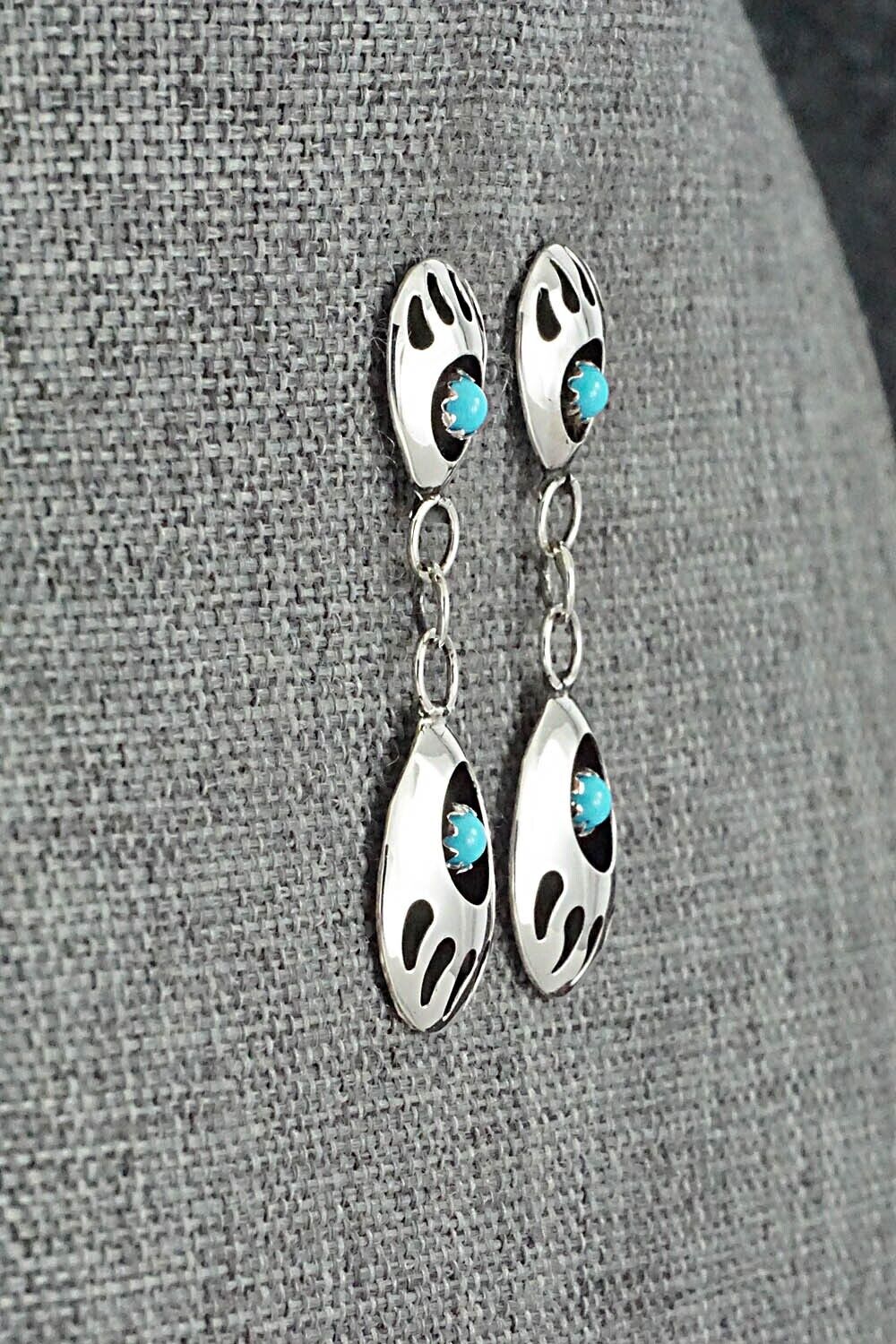 Turquoise & Sterling Silver Earrings - Sandra Parker