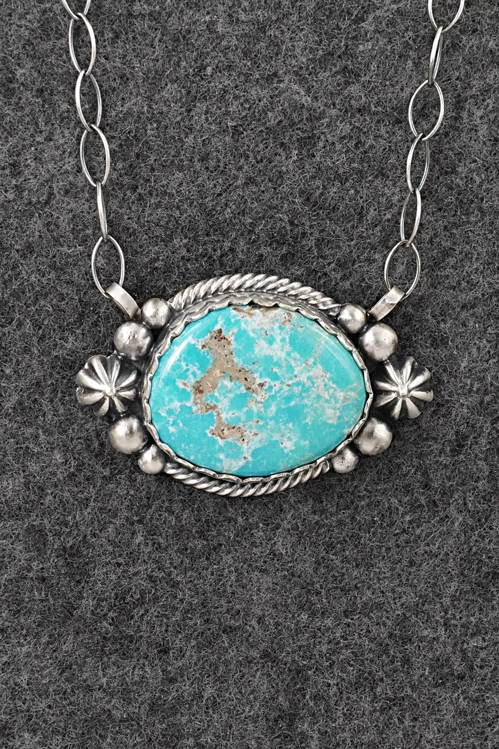 Turquoise & Sterling Silver Necklace - Mark Yazzie