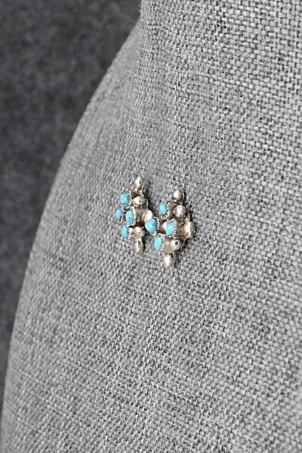 Turquoise & Sterling Silver Earrings - Calvert Lamy
