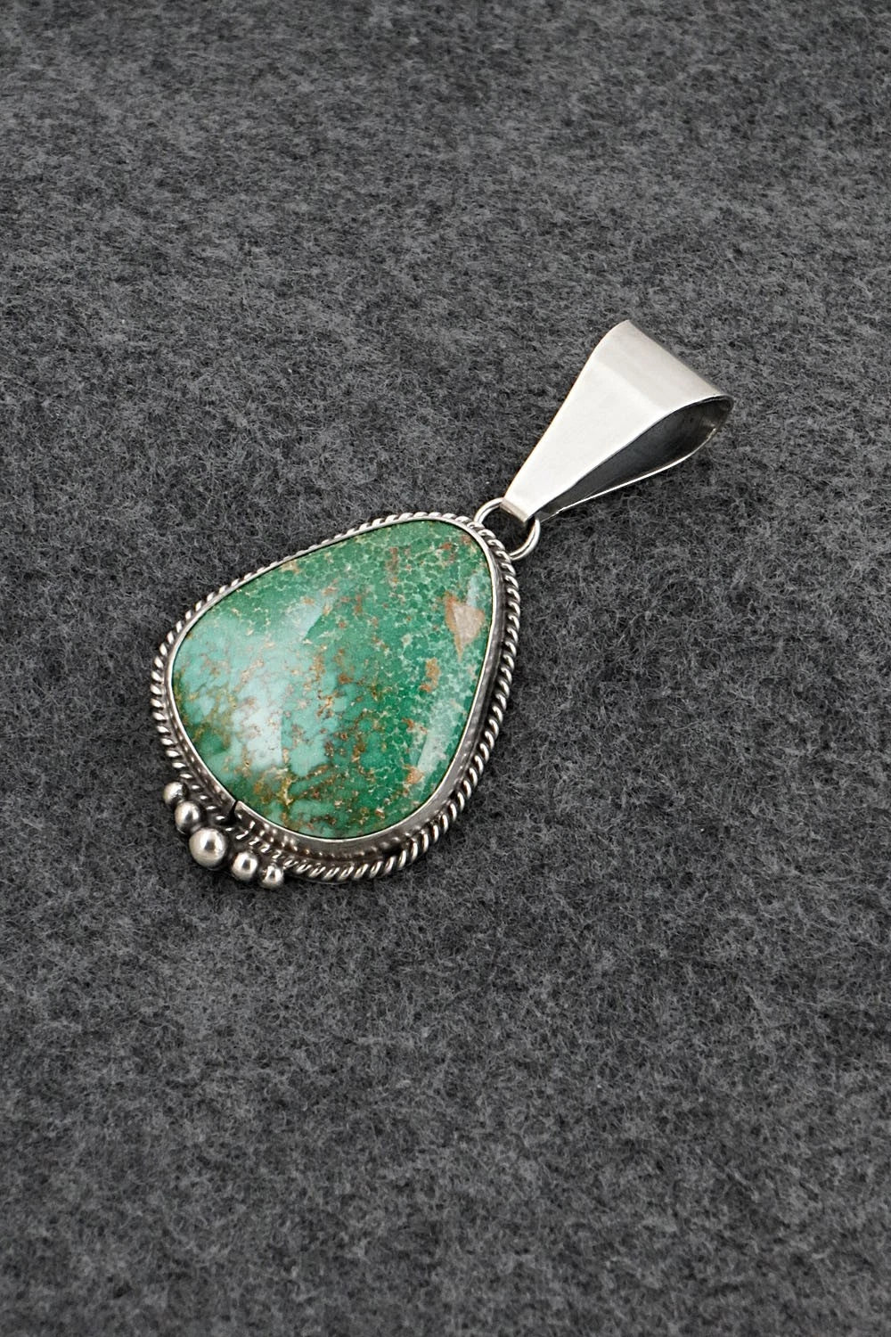 Turquoise & Sterling Silver Pendant - Eugene Gruber