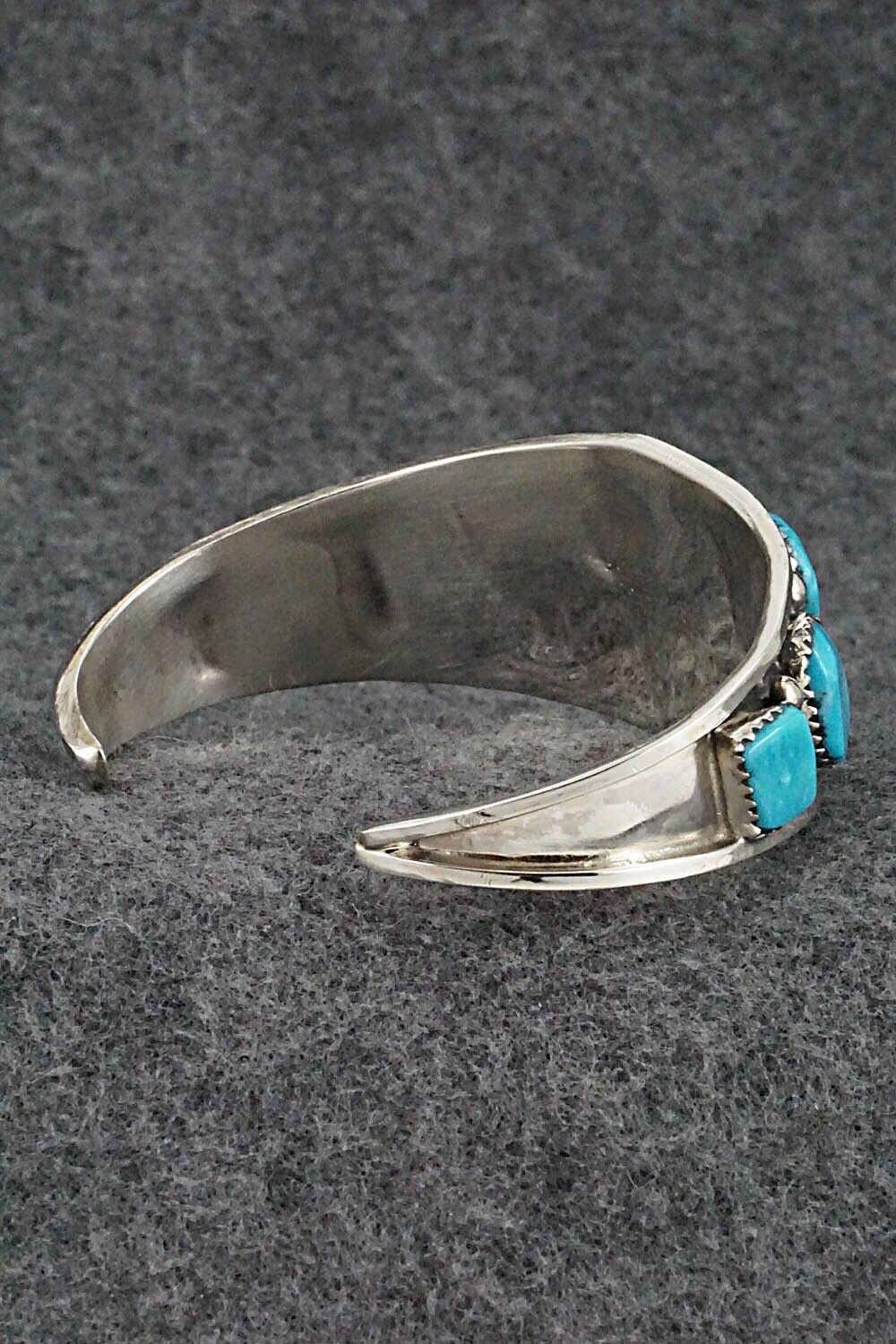 Turquoise & Sterling Silver Bracelet - Vangie Tsabetsaye