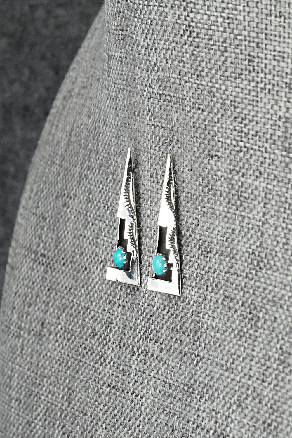 Turquoise & Sterling Silver Earrings - Phil Perry