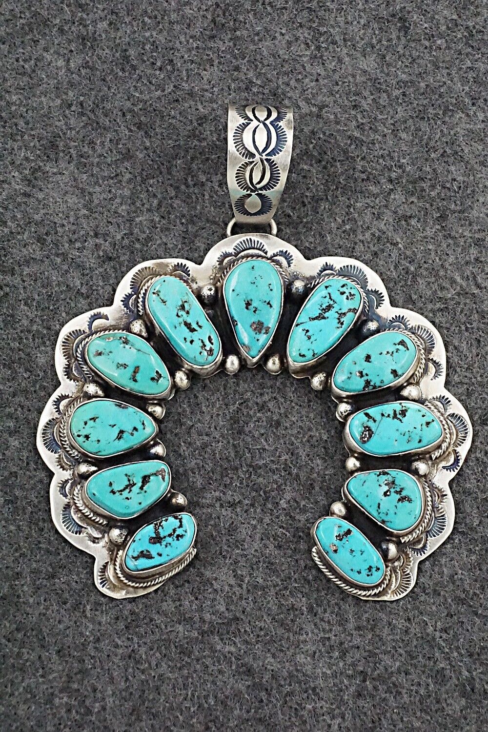 Turquoise & Sterling Silver Pendant - Bob Becenti