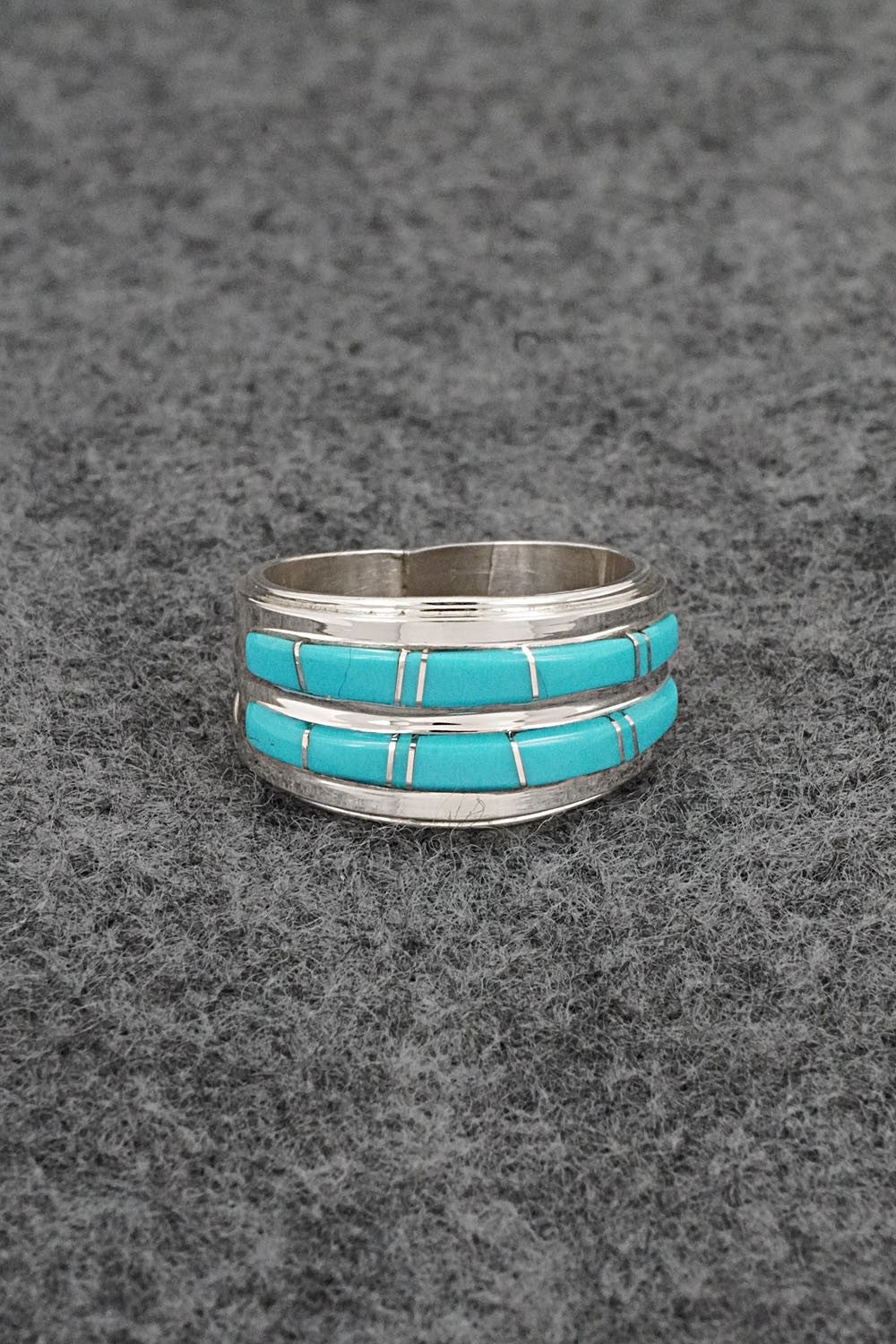 Turquoise & Sterling Silver Ring - Wilbert Muskett Jr. - Size 7.5