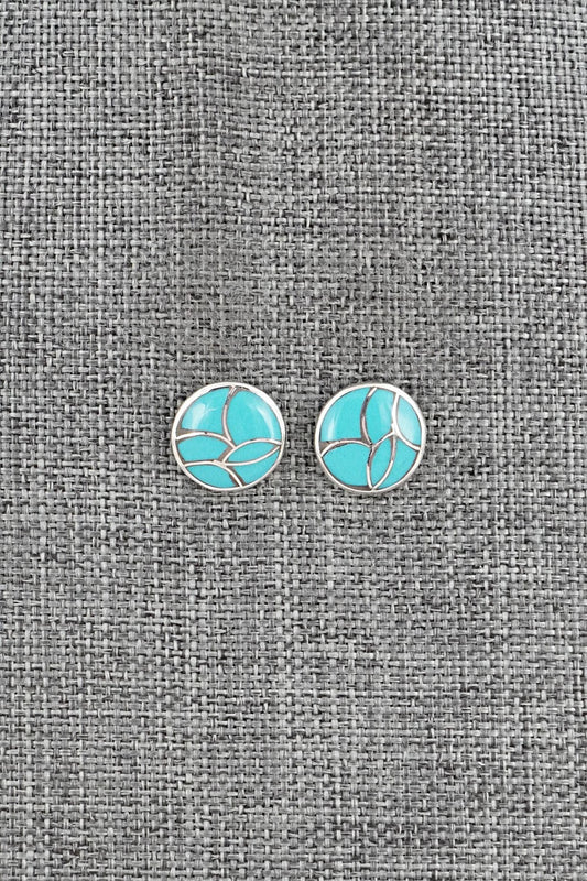 Turquoise & Sterling Silver Earrings - Orena Leekya